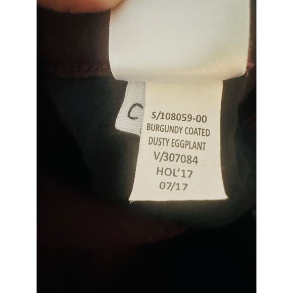 BANANA REPUBLIC Burgundy Maroon Skinny Fit Coated Denim Jeans size 27 - Picture 11 of 11